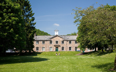 This is a picture of Exmoor House which forms a backdrop to Exmoor Lawns, one of the DTC grounds properties.